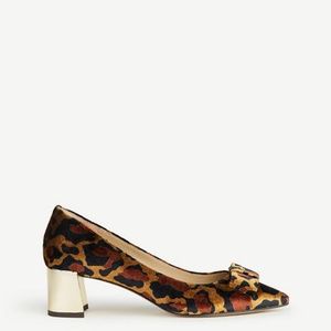 Jolene Leopard Velvet Bow Pump